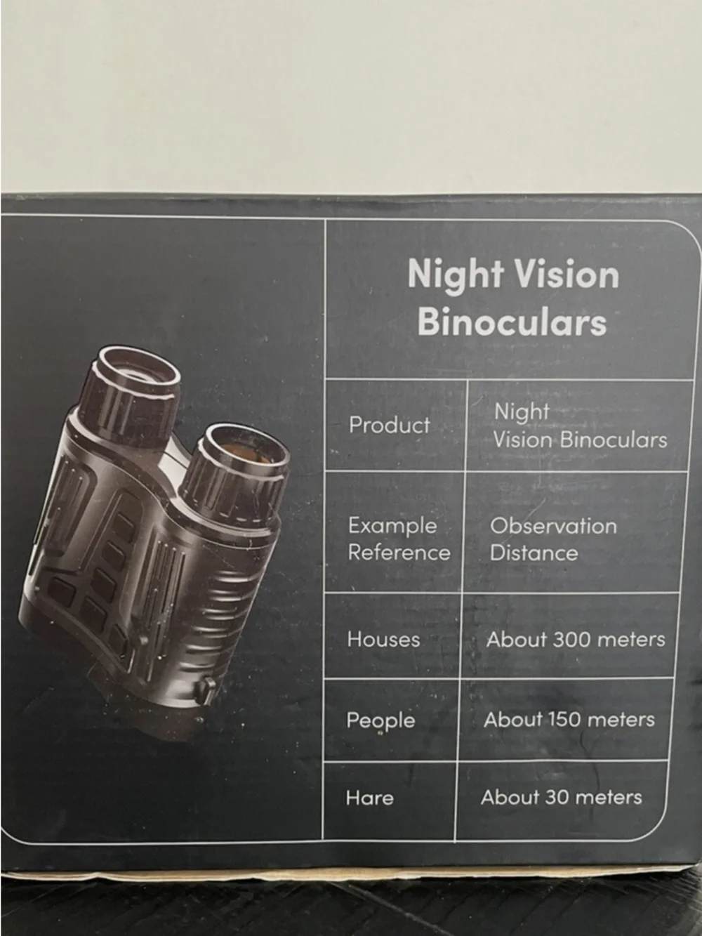 Black Digital Night Vision Binoculars with LCD Display